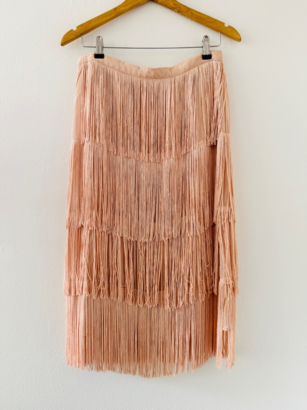 NWT Anthropologie Maeve Blush Velma Fringe Flapper Skirt - Picture 5 of 7
